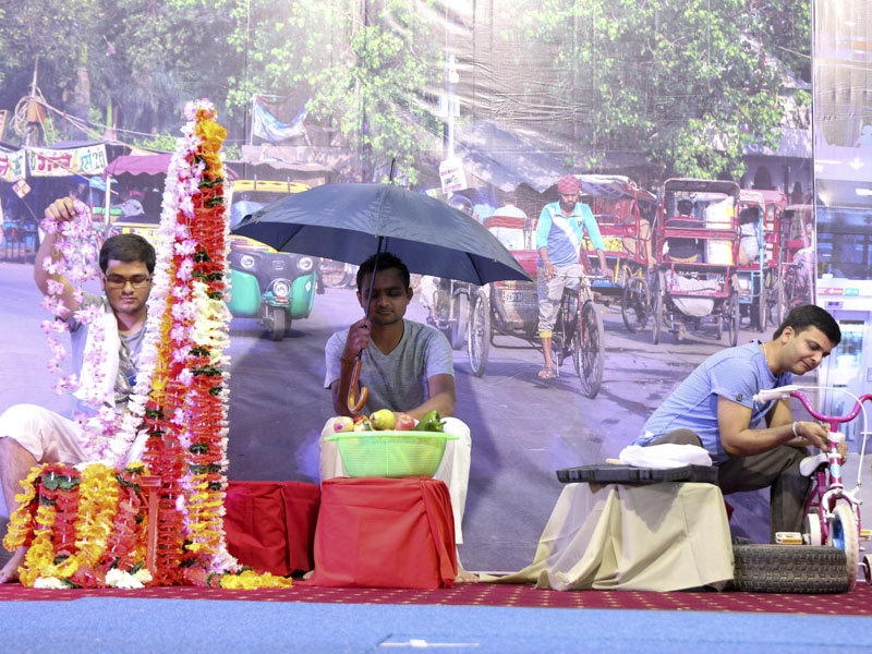 A skit presentation in cultural program assembly