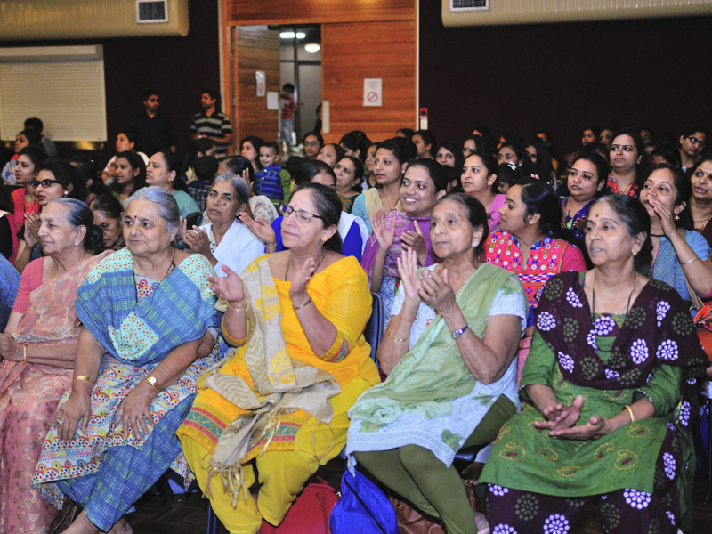 Sadhus and devotees during the kirtan aradhana assembly, Gold Coast