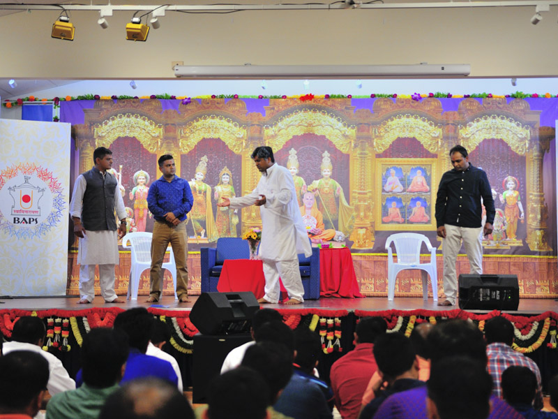 A skit presentation by youths in patotsav assembly