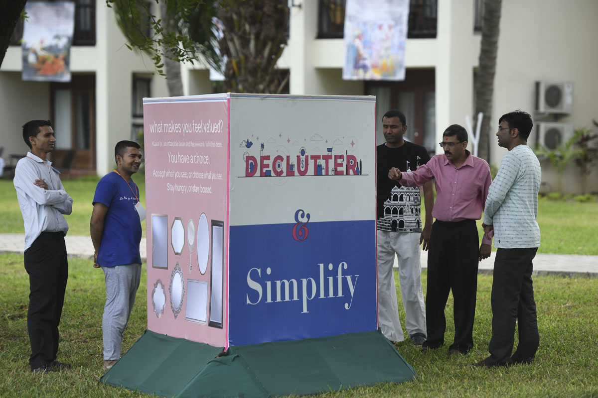 Karyakars in the shibir campus