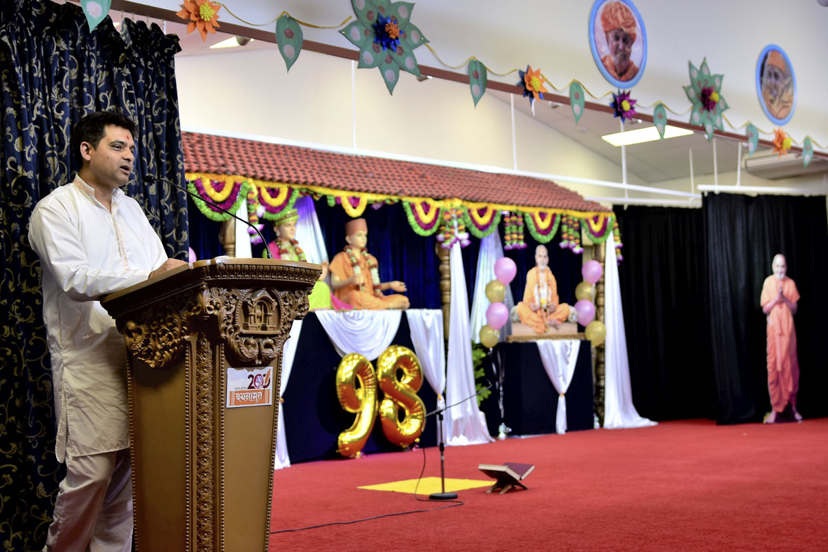 98th Birthday Celebration of Brahmaswarup Pramukh Swami Maharaj, Brisbane