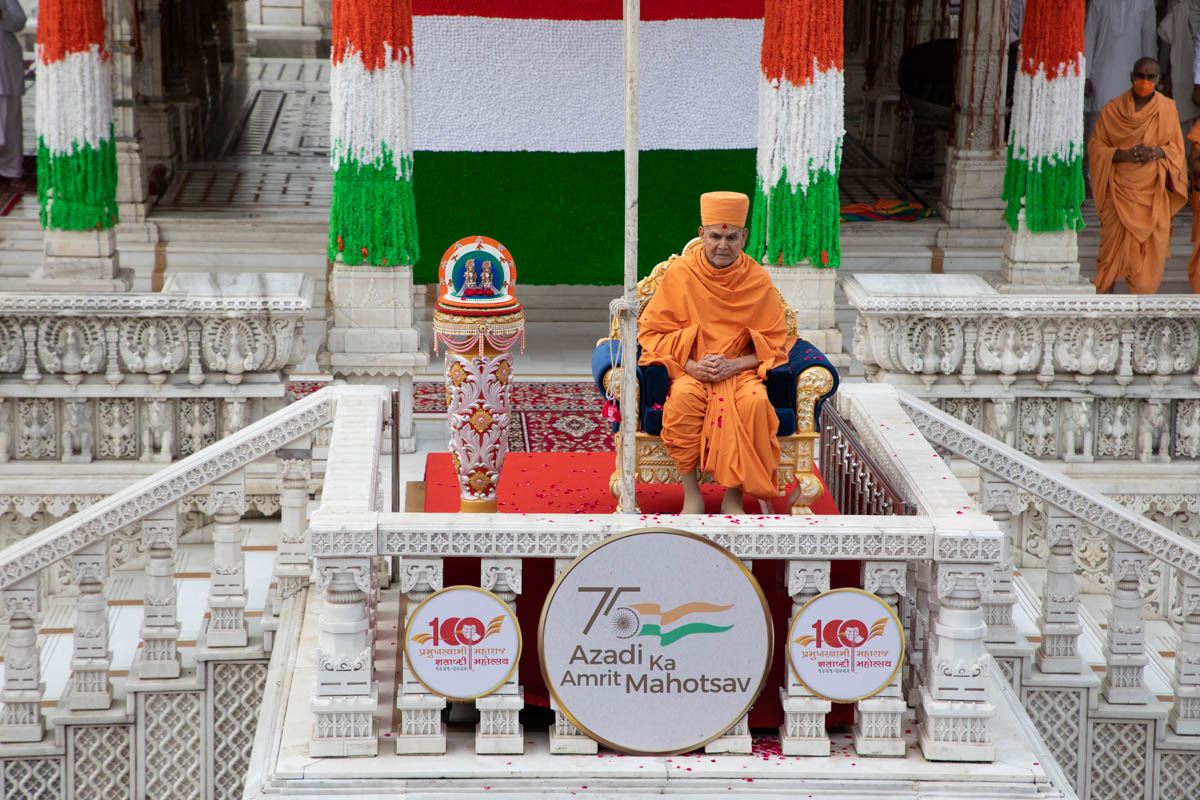 Mahant Swami Maharaj Celebrates India's Azadi ka Amrit Mahotsav, Ahmedabad
