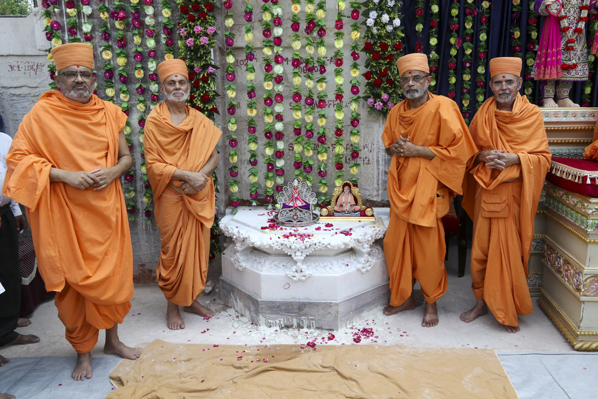 Pramukh Swami Maharaj Smruti Mandir Pratham Stambh Sthapan Vidhi, Sarangpur