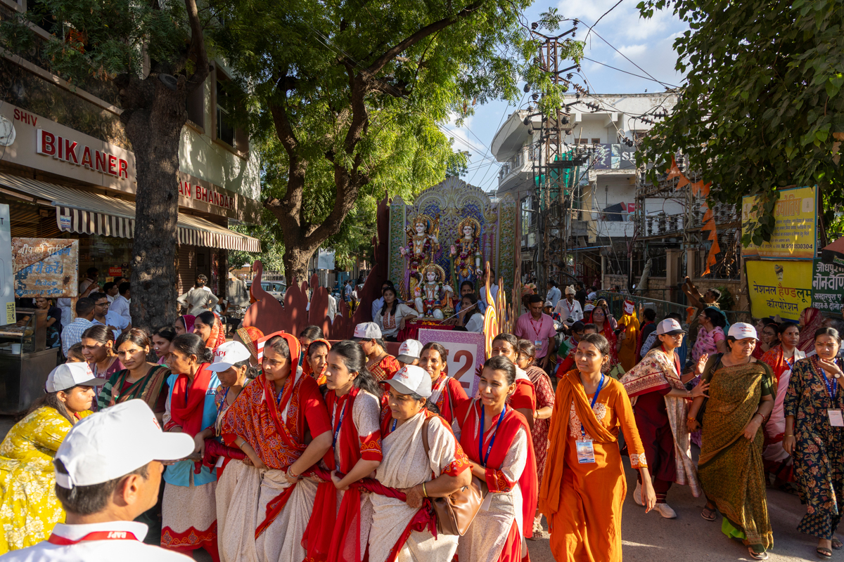 Nagar yatra through the streets of Jodhpur