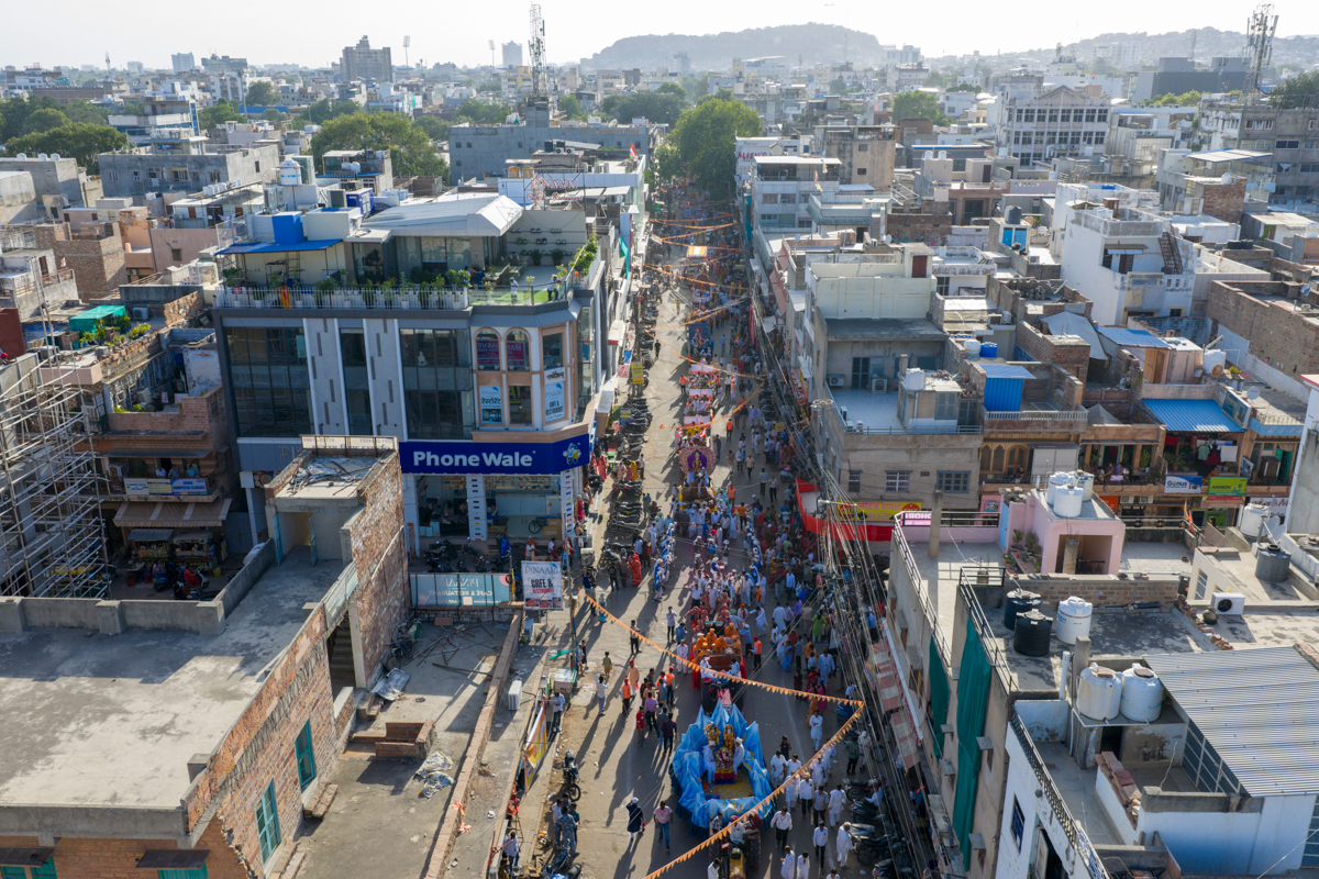 Nagar yatra through the streets of Jodhpur