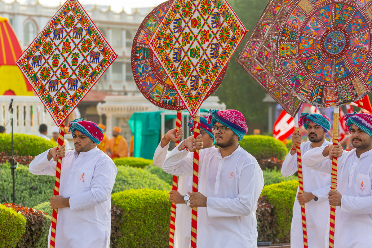 Youths during the Rathyatra procession