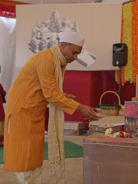 Akshardham Jagatipith Shila Pujan Ceremony, Robbinsville, NJ, USA