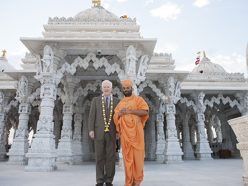 US Senator Cornyn visits Houston Mandir