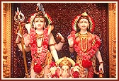 Bhagwan Shri Shankar, Shri Parvatiji and Shri Ganeshji