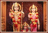 Bhagwan Shri Ram, Shri Sitaji and Shri Hanumanji
