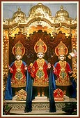 Parabrahma Bhagwan Shri Swaminarayan, Aksharbrahma Shri Gunatitanand Swami and Aksharmukta Shri Gopalanand Swami