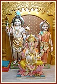 Bhagwan Shri Shankar, Shri Parvatiji and Shri Ganeshji