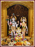 Bhagwan Shri Shankar, Shri Parvatiji and Shri Ganeshji