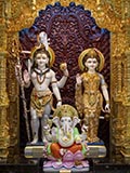 Bhagwan Shri Shankar, Shri Parvatiji and Shri Ganeshji