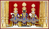 Parabrahma Bhagwan Shri Swaminarayan, Aksharbrahma Shri Gunatitanand Swami and Aksharmukta Shri Gopalanand Swami